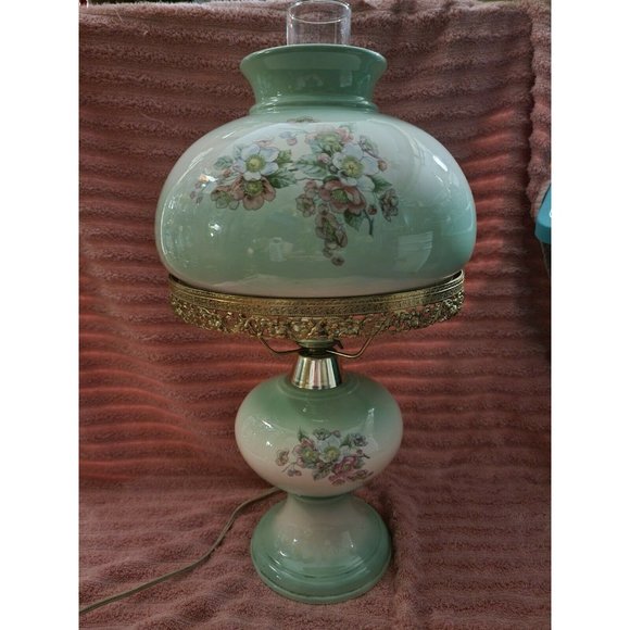 Vintage GWTW hand painted ceramic lamp signed by artist 21.5" tall large heavy - Picture 3 of 3